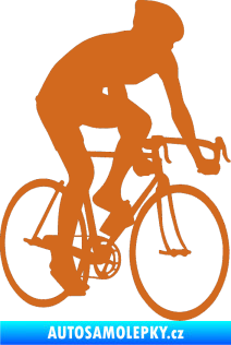 Samolepka Cyklista 001 pravá oříšková