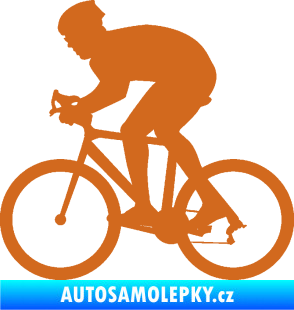 Samolepka Cyklista 008 levá oříšková