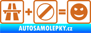 Samolepka Dálnice + konec omezení rychlosti = jízda oříšková