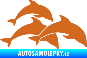 Samolepka Delfíni 001 pravá oříšková