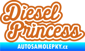 Samolepka Diesel princess nápis oříšková