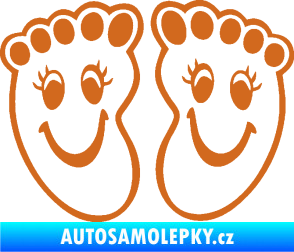 Samolepka Dítě v autě 060 veselé nožičky oříšková