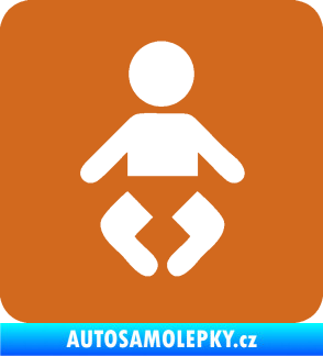Samolepka Dítě v autě 093 symbol miminka oříšková