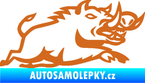 Samolepka Divoké prase 004 pravá oříšková