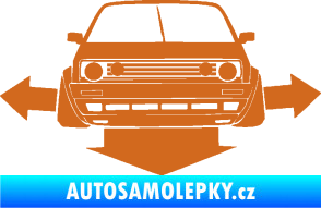 Samolepka Down and out car 002 oříšková