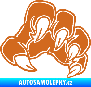 Samolepka Drápy 001 pravá oříšková