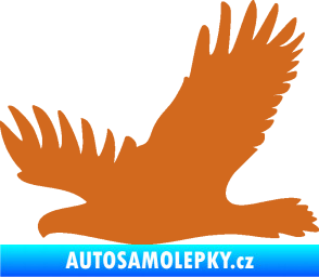 Samolepka Dravec na sklo 004 levá oříšková
