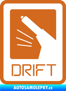 Samolepka Drift 004 oříšková