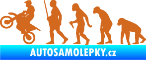 Samolepka Evoluce 002 motokros levá oříšková