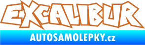 Samolepka Excalibur obrys oříšková