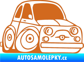 Samolepka Fiat 500 karikatura pravá oříšková