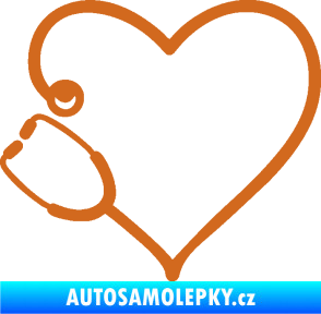 Samolepka Fonendoskop 002 levá  zdravotní sestřička oříšková