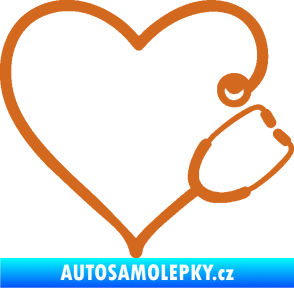 Samolepka Fonendoskop 002 pravá  zdravotní sestřička oříšková