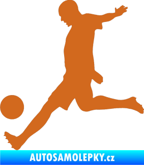 Samolepka Fotbalista 028 levá oříšková