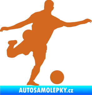 Samolepka Fotbalista 032 pravá oříšková