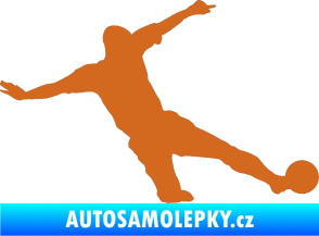 Samolepka Fotbalista 037 pravá oříšková