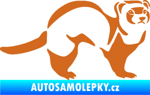Samolepka Fretka 002 pravá oříšková