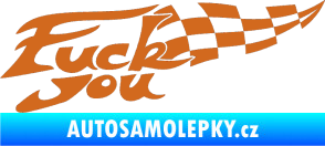 Samolepka Fuck you oříšková