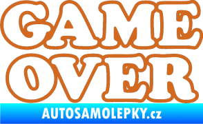 Samolepka Game over nad sebou 001 oříšková