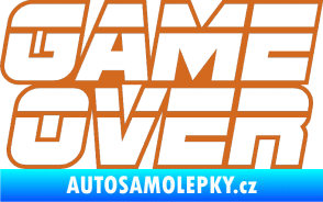 Samolepka Game over nad sebou 002 oříšková