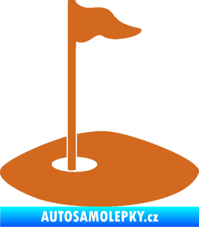 Samolepka Golfová jamka 001 levá oříšková