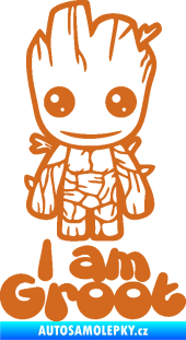Samolepka Groot 001 levá s nápisem oříšková