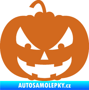 Samolepka Halloween 016 levá dýně oříšková
