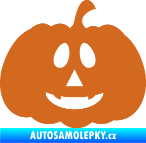 Samolepka Halloween 017 pravá dýně oříšková
