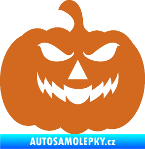 Samolepka Halloween 018 pravá dýně oříšková
