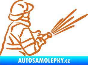 Samolepka Hasič 015 pravá oříšková