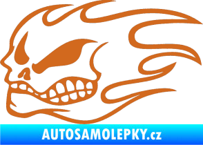 Samolepka Head - lebka - levá oříšková