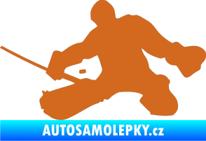 Samolepka Hokejista 015 levá brankář oříšková
