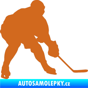 Samolepka Hokejista 016 pravá oříšková
