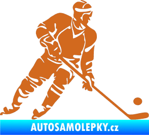 Samolepka Hokejista 027 pravá oříšková