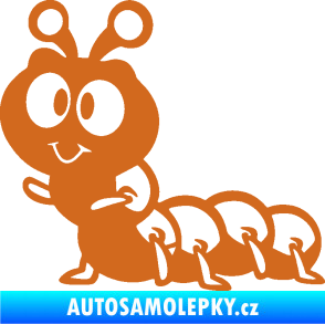 Samolepka Housenka 002 levá oříšková