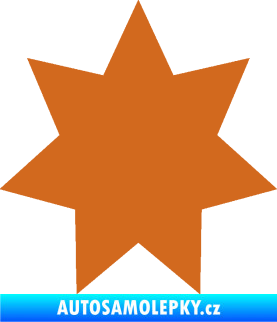 Samolepka Hvězda 003 oříšková