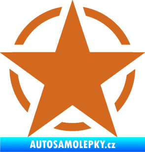 Samolepka Hvězda US Army 001 oříšková