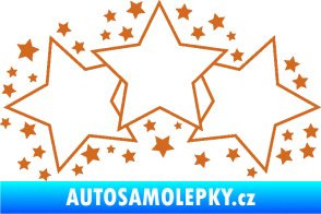 Samolepka Hvězdy a hvězdičky dekor oříšková