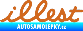 Samolepka Illest 001 oříšková