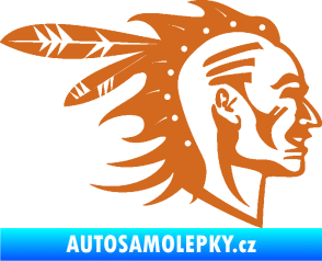 Samolepka Indián 003 pravá oříšková
