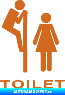 Samolepka Interiér 013 - Toilet oříšková