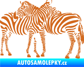 Samolepka Interiér 019 levá zebry oříšková