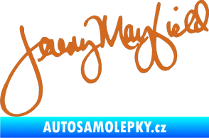 Samolepka Podpis Jeremy Mayfield  oříšková