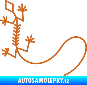 Samolepka Ještěrka 007 levá oříšková