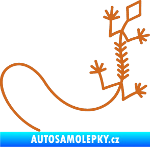 Samolepka Ještěrka 007 pravá oříšková