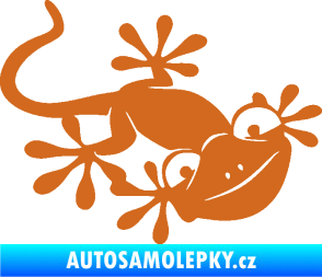 Samolepka Ještěrka 018 pravá kouká oříšková