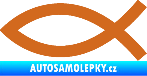 Samolepka Jesus rybička 002 křesťanský symbol oříšková