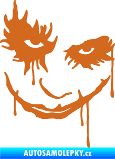Samolepka Joker 003 pravá tvář oříšková