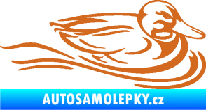 Samolepka Kachna 003 pravá ve vodě oříšková