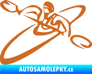 Samolepka Kajakář 001 levá oříšková